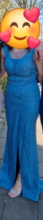 abiye-avondjurk maat 38, Kleding | Dames, Gelegenheidskleding, Galajurk, Blauw, Zo goed als nieuw, Ophalen