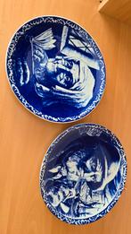 Twee Delfts Blauwe Decoratieve Borden, Ophalen of Verzenden