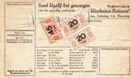 NEDERLANDSCHE - SPOORWEGEN  Zegels  45 -20 -20 CENT  1942, Verzenden, 10 gulden