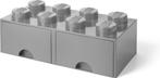 Lego - Opbergbox met 2 Lades Brick 8 - Polypropyleen - Grijs, Community@lego.com, Nieuw, Ophalen of Verzenden, The LEGO Group