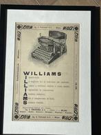 UNIEK Italiaans Advertentie 1907 Williams typmachine, Diversen, Typemachines, Ophalen of Verzenden, Zo goed als nieuw