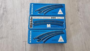 30 x Marklin bochten metaal 5100 rails beschikbaar voor biedingen