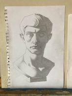 Handgemaakte tekening met grafiet potlood, Antiek en Kunst, Ophalen of Verzenden
