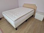 Boxspring 200x140, Ophalen, Gebruikt, Eenpersoons, Wit