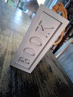Witte Houten Boekensteun met Koord, Ophalen of Verzenden