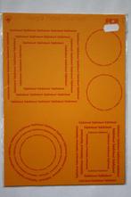 2 pakjes Mery's Tekst Kaarten oranje/geel, Hobby en Vrije tijd, Kaarten | Zelf maken, Verzenden, Nieuw, Overige thema's, Knipvel