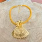 mooie ketting met grote bloem hanger, Overige materialen, Verstelbaar, Verzenden, Nieuw