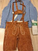 Lederhose Tiroler overhemd kousen oktoberfeest, Ophalen, Zo goed als nieuw, Maat 48/50 (M)