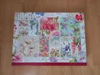 Jumbo Bloemenzegel puzzel 1000 stukjes, Ophalen of Verzenden, 500 t/m 1500 stukjes, Zo goed als nieuw, Legpuzzel