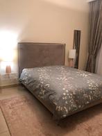 “The One” Velvet Bedframe (160x200cm), Ophalen, Beige, Tweepersoons, Zo goed als nieuw