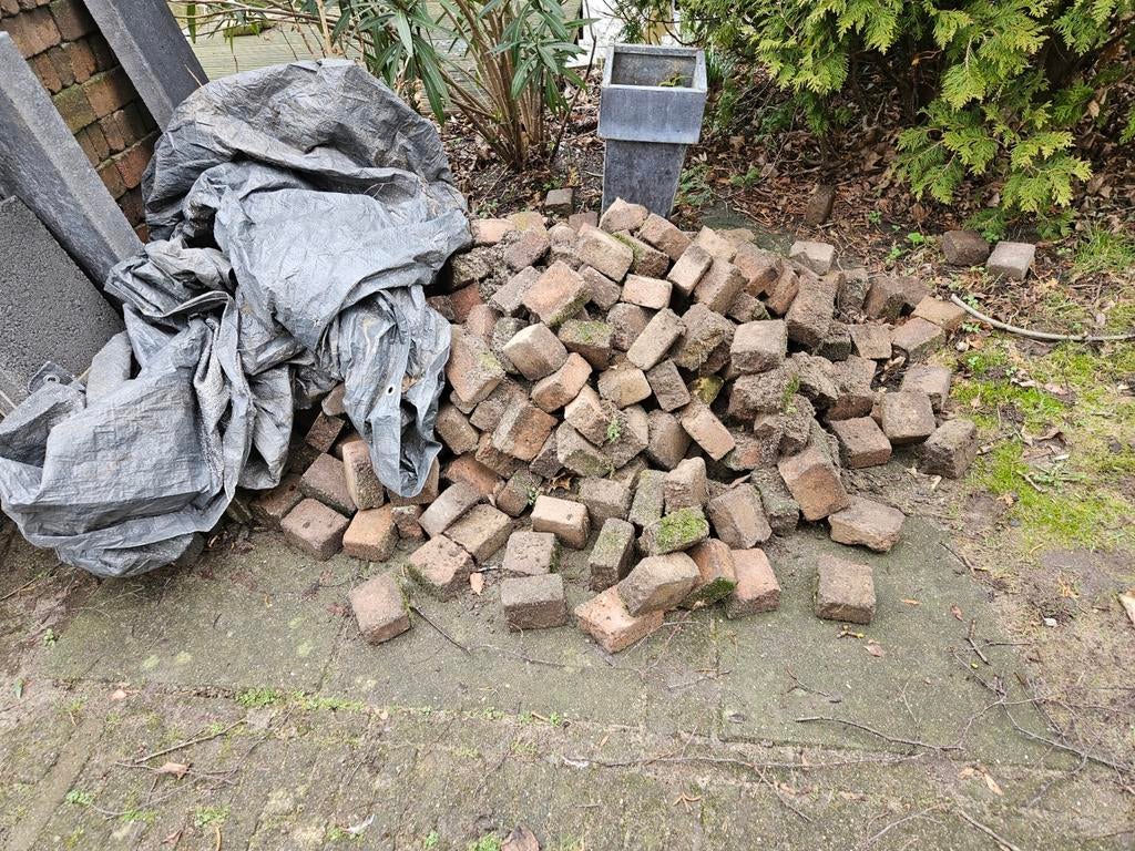 Gratis Waalformaat Sierstenen - Ophalen!, Tuin en Terras, Tegels en Klinkers, Ophalen, Gebruikt, Klinkers, 10 m² of meer