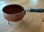Vintage Koperen Steelpannetje met Houten Handvat, Antiek en Kunst, Ophalen of Verzenden