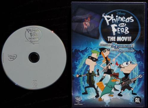 DVD - Phineas and Ferb - The Movie - Dwars door de 2de Dimen, Cd's en Dvd's, Dvd's | Kinderen en Jeugd, Zo goed als nieuw, Film
