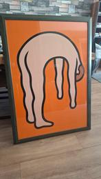 Zeefdruk van Stang Gubbels- Gebogen Figuur, Antiek en Kunst, Kunst | Litho's en Zeefdrukken, Ophalen of Verzenden