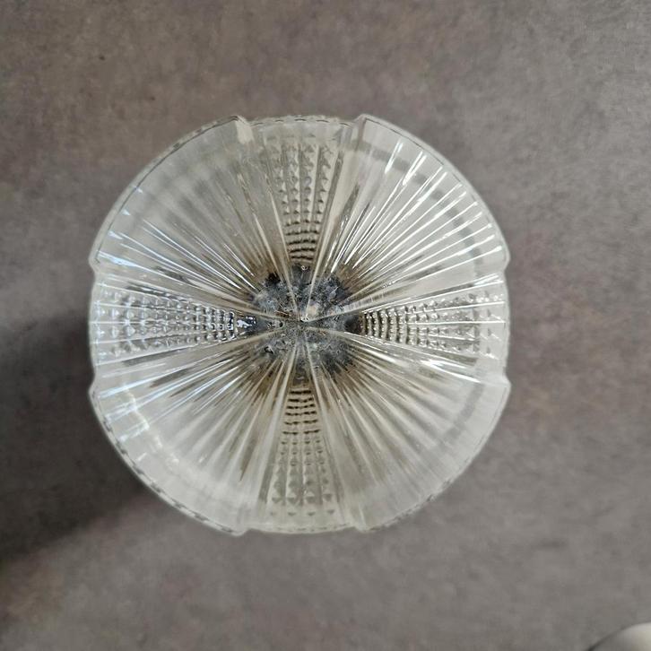 Vintage plafondlamp plaffoniere hanglamp, Huis en Inrichting, Lampen | Plafondlampen, Gebruikt, Glas, Ophalen of Verzenden