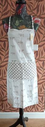 Keukenschort van Clayre & Eef, ecru,taupe, koeien afbeelding, Ophalen of Verzenden, Nieuw, Schort