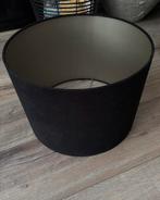 Grote velvet lampenkap ( zwart ), Ophalen, 25 tot 50 cm, Zwart, Rond