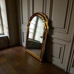 Vintage curved wandspiegel / spiegel Deknudt, Antiek en Kunst, Ophalen, Rechthoekig