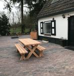 Tuintafel met bankjes, Tuin en Terras, Picknicktafels, Nieuw, Rechthoekig, Ophalen of Verzenden