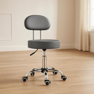 Ronde draaikruk grijs met rugleuning - Sens Design beschikbaar voor biedingen