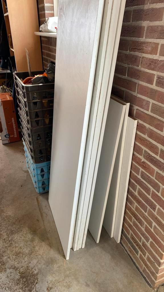 Geplastificeerd spaanplaat - diverse afmetingen, Doe-het-zelf en Verbouw, Platen en Panelen, Gebruikt, Ophalen