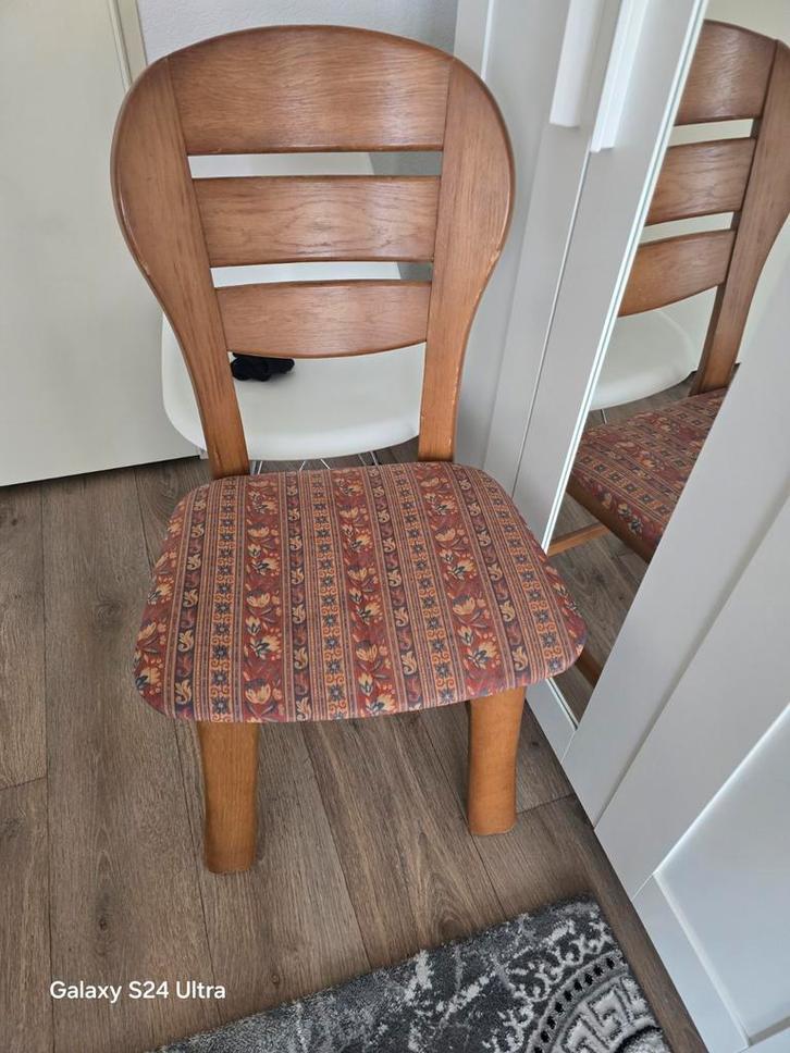 Vintage Houten Stoel, Huis en Inrichting, Stoelen, Gebruikt, Eén, Bruin, Ophalen of Verzenden