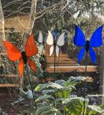 Tuinsteker vlinder tiffany glas, Ophalen of Verzenden, Nieuw