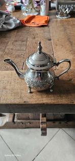 Antiek theepotje met 5 servetringen, Antiek en Kunst, Antiek | Goud en Zilver, Ophalen of Verzenden