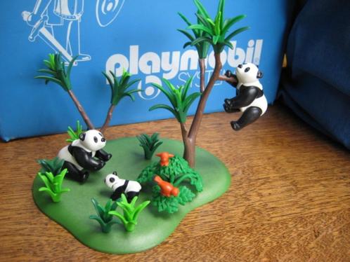 dierentuin wild life 3241 pandabeer gezin + baby vogels 100%, Kinderen en Baby's, Speelgoed | Playmobil, Zo goed als nieuw, Complete set