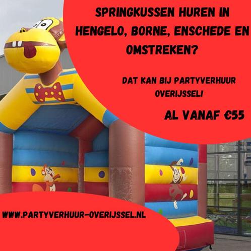 Springkussen diverse thema's te huur, Hobby en Vrije tijd, Feestartikelen | Verhuur, Nieuw, Overige, Verzenden
