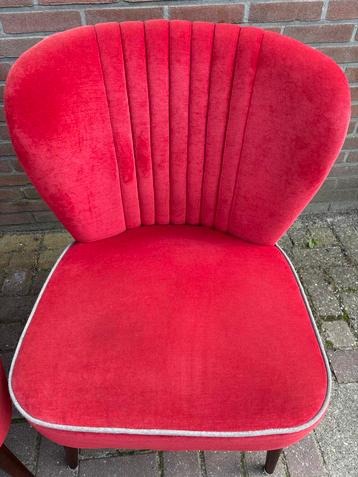 Vintage Dutchbone cocktail rode stoeltjes - Set van 2 beschikbaar voor biedingen