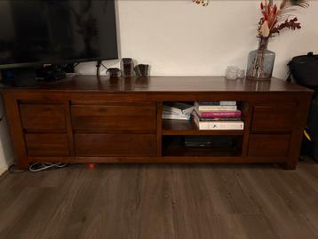 Televisiekast | Massief teakhout beschikbaar voor biedingen