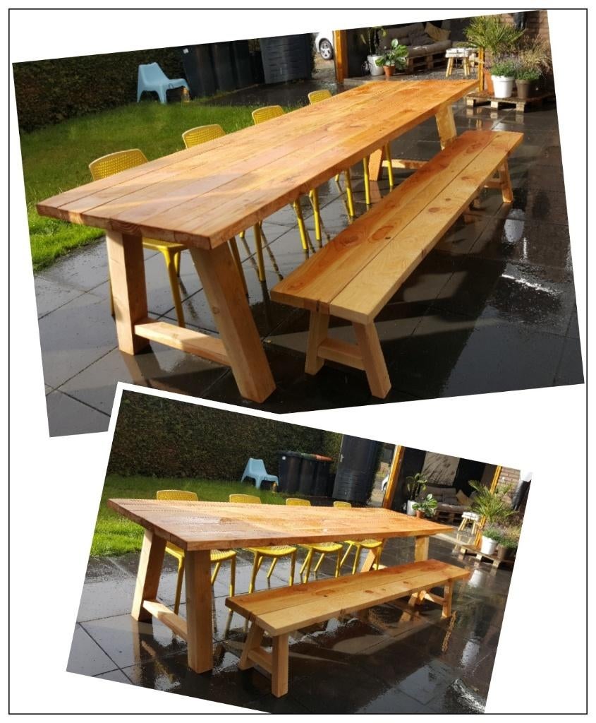 Douglas houten tuintafels, buitentafel, veranda tafel NIEUW, Tuin en Terras, Ophalen of Verzenden, Nieuw, Rechthoekig, Hout