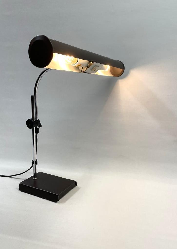 bureaulamp, tafellamp van ANVIA jaren ’70 vintage, Huis en Inrichting, Lampen | Tafellampen, Gebruikt, Minder dan 50 cm, Metaal