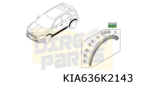 Kia Niro (5/22-) wielkuiplijst Rechts achterscherm Origineel, Auto-onderdelen, Carrosserie en Plaatwerk, Spatbord, Kia, Nieuw