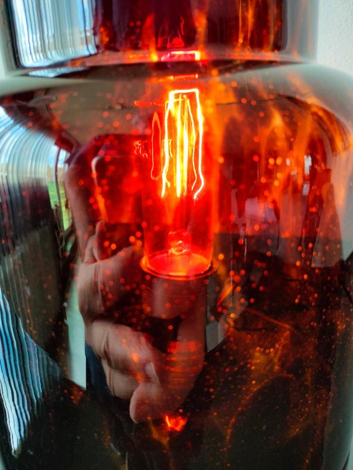 Italië Tafellamp Lamp Amber Panter Design Cheetah, Huis en Inrichting, Lampen | Tafellampen, Zo goed als nieuw, Minder dan 50 cm