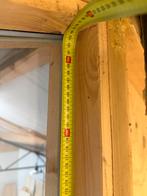 4 Schuine ramen met dubbel glas in houten kozijn, Gevelraam of Ruit, Gebruikt, 80 tot 120 cm, Dubbelglas