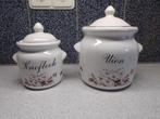 Vintage uien- en knoflookpot, Ophalen, Gebruikt, Overige materialen, Pot, Bus of Blik