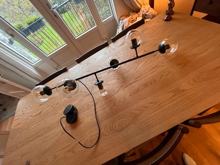 LumenXL Hepta Design Hanglamp Glazen Bollen, Huis en Inrichting, Lampen | Hanglampen, Zo goed als nieuw, 50 tot 75 cm, Glas, Ophalen
