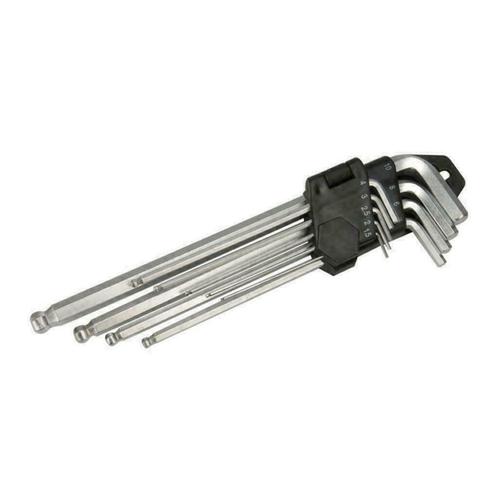 9-delige balkop inbussleutel set, expert   nikkel geplateerd, Auto diversen, Autogereedschap, Nieuw, Ophalen of Verzenden