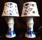 2 Porseleinen nachtlampjes - Delfts blauw - 1970, Antiek en Kunst, Antiek | Lampen, Ophalen of Verzenden