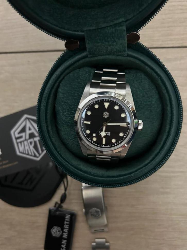 San martin herenhorloge, Sieraden, Tassen en Uiterlijk, Horloges | Heren, Zo goed als nieuw, TAG Heuer, Staal, Ophalen of Verzenden