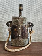 Antieke Oosterse kruithoorn kruitfles gunpowder flask, Antiek en Kunst, Ophalen of Verzenden