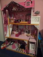 Groot houten poppenhuis kidkraft amelia, Ophalen, Gebruikt, Poppenhuis