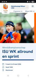 Gezocht: ISU WK schaatsen sprint 6 maart, Tickets en Kaartjes, Twee personen, Maart