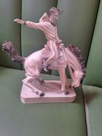 Cowboy op bokkend paard polystone, Verzamelen, Ophalen of Verzenden, Zo goed als nieuw, Dier