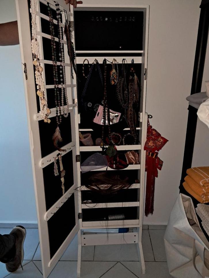 Spiegel Sieradenkast, Huis en Inrichting, Woonaccessoires | Spiegels, Gebruikt, Minder dan 50 cm, 150 tot 200 cm, Rechthoekig