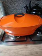 Le Creuset Raymonde Loewy Braadpan, Huis en Inrichting, Keuken | Potten en Pannen, Gietijzer, Ophalen of Verzenden, Zo goed als nieuw