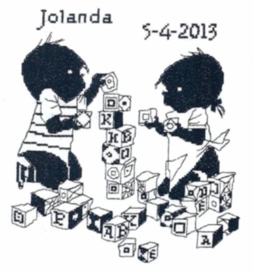 Borduurpakket geboortetegel Jip en Janneke blokken 270017, Hobby en Vrije tijd, Borduren en Borduurmachines, Nieuw, Borduurpakket