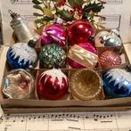 Verzameldoos oude kerstballen en figuren, Ophalen of Verzenden, Gebruikt